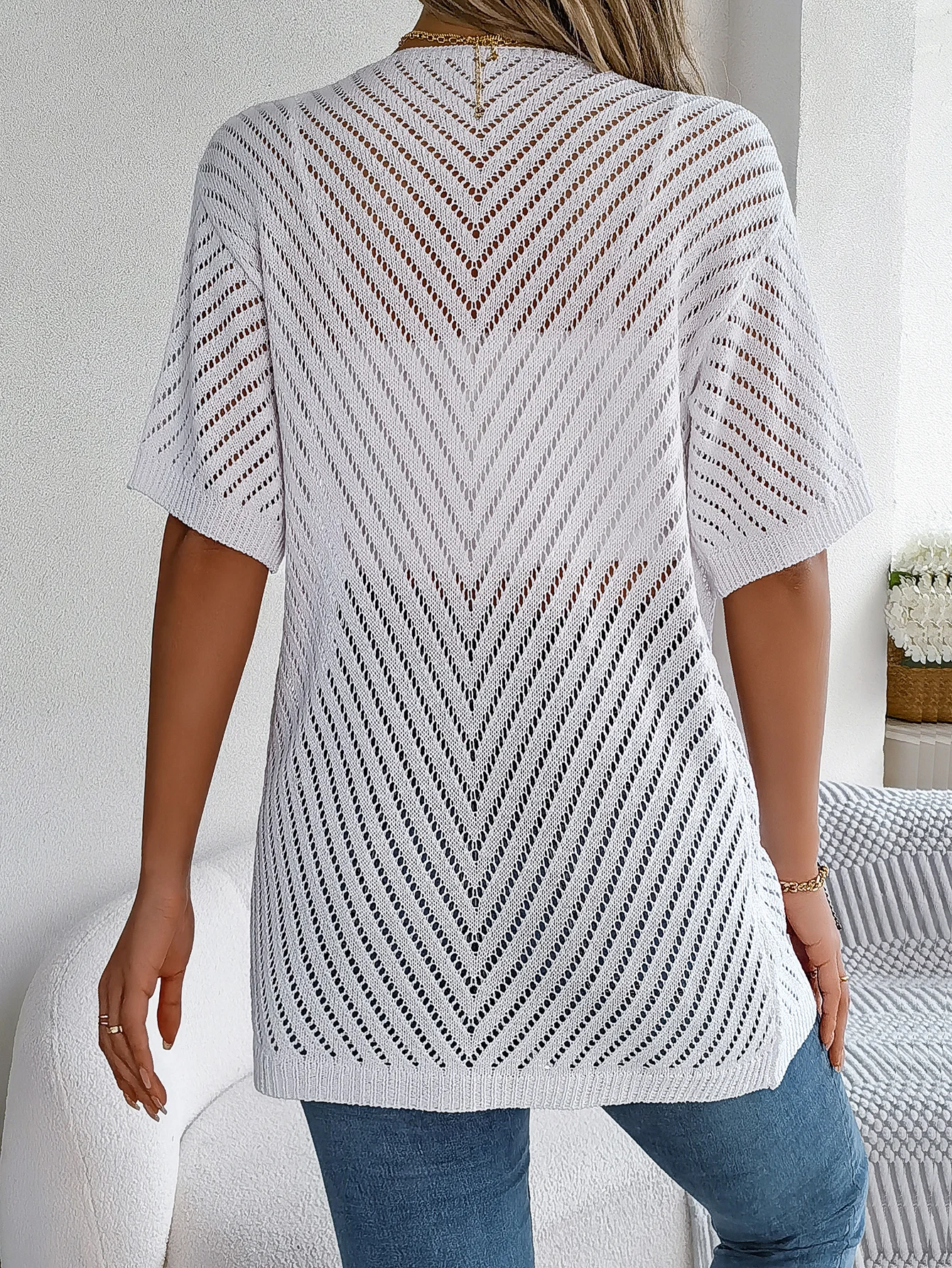 Luchtig gebreid dames vest – Alina