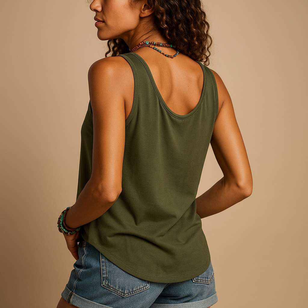 Luchtige Mouwloze Top met V Hals voor Dames Zomerse Look