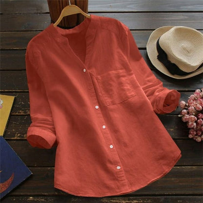Luchtige casual damesblouse van zacht katoen