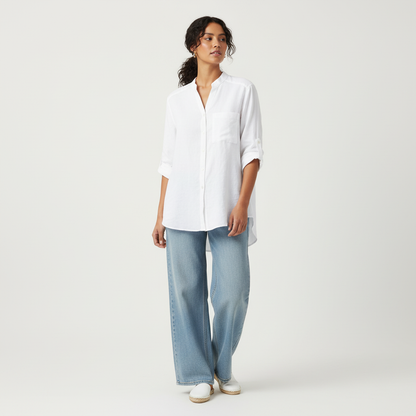 Luchtige casual damesblouse van zacht katoen