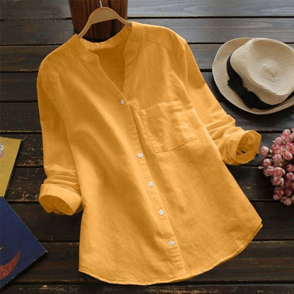 Luchtige casual damesblouse van zacht katoen