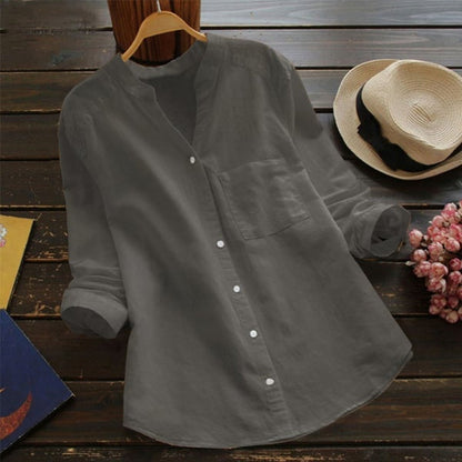 Luchtige casual damesblouse van zacht katoen