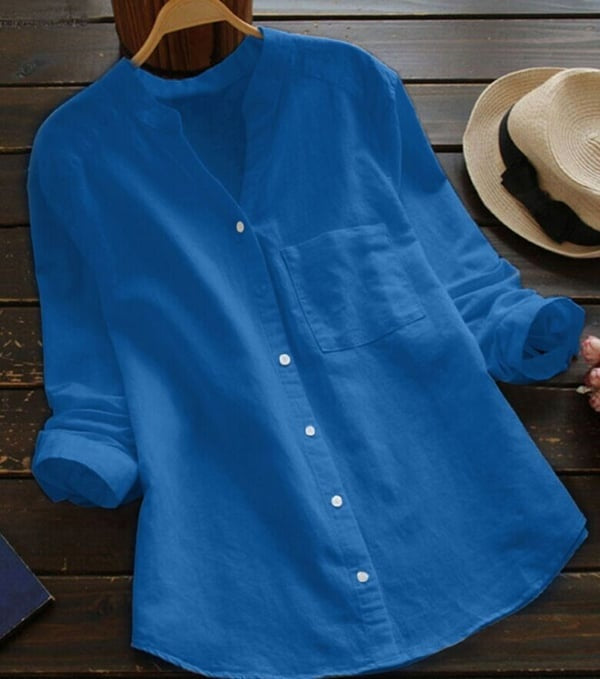 Luchtige casual damesblouse van zacht katoen