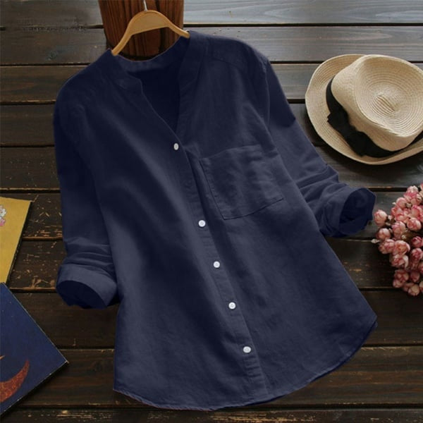 Luchtige casual damesblouse van zacht katoen