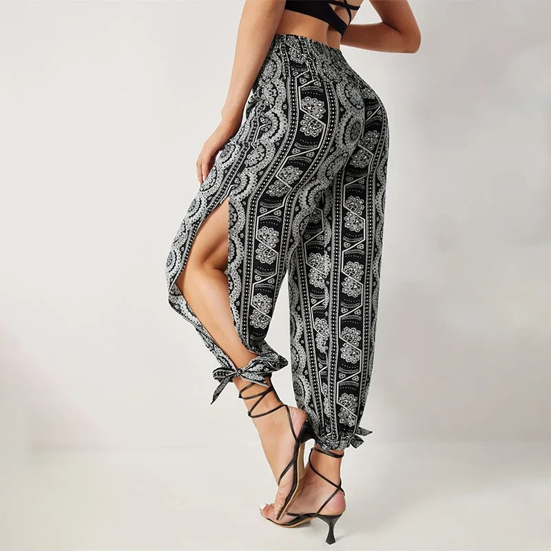 Luchtige dames broek met elegante split – Savannah