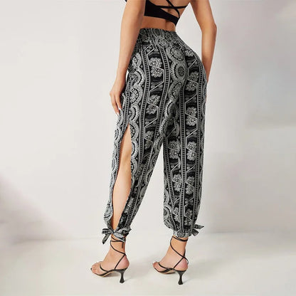 Luchtige dames broek met elegante split – Savannah