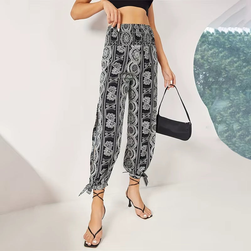 Luchtige dames broek met elegante split – Savannah