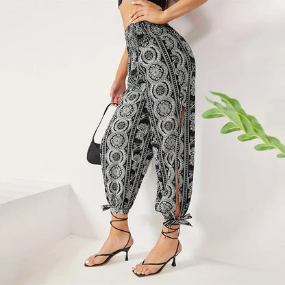 Luchtige dames broek met elegante split – Savannah