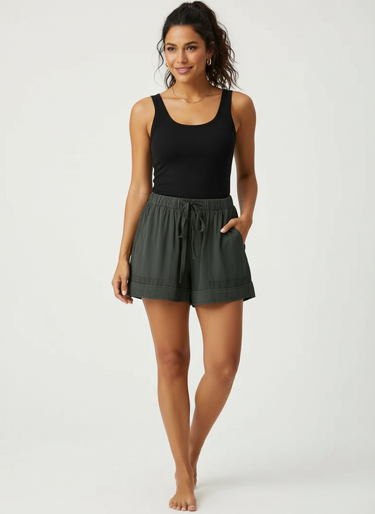 Luchtige dames short met elastische taille – Maya