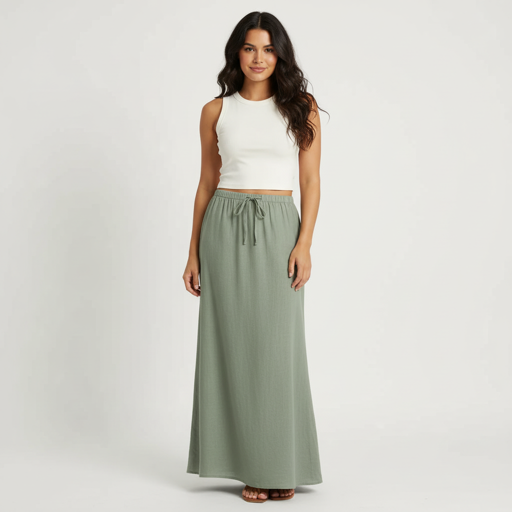 Luchtige maxi dames rok – Muse Drape