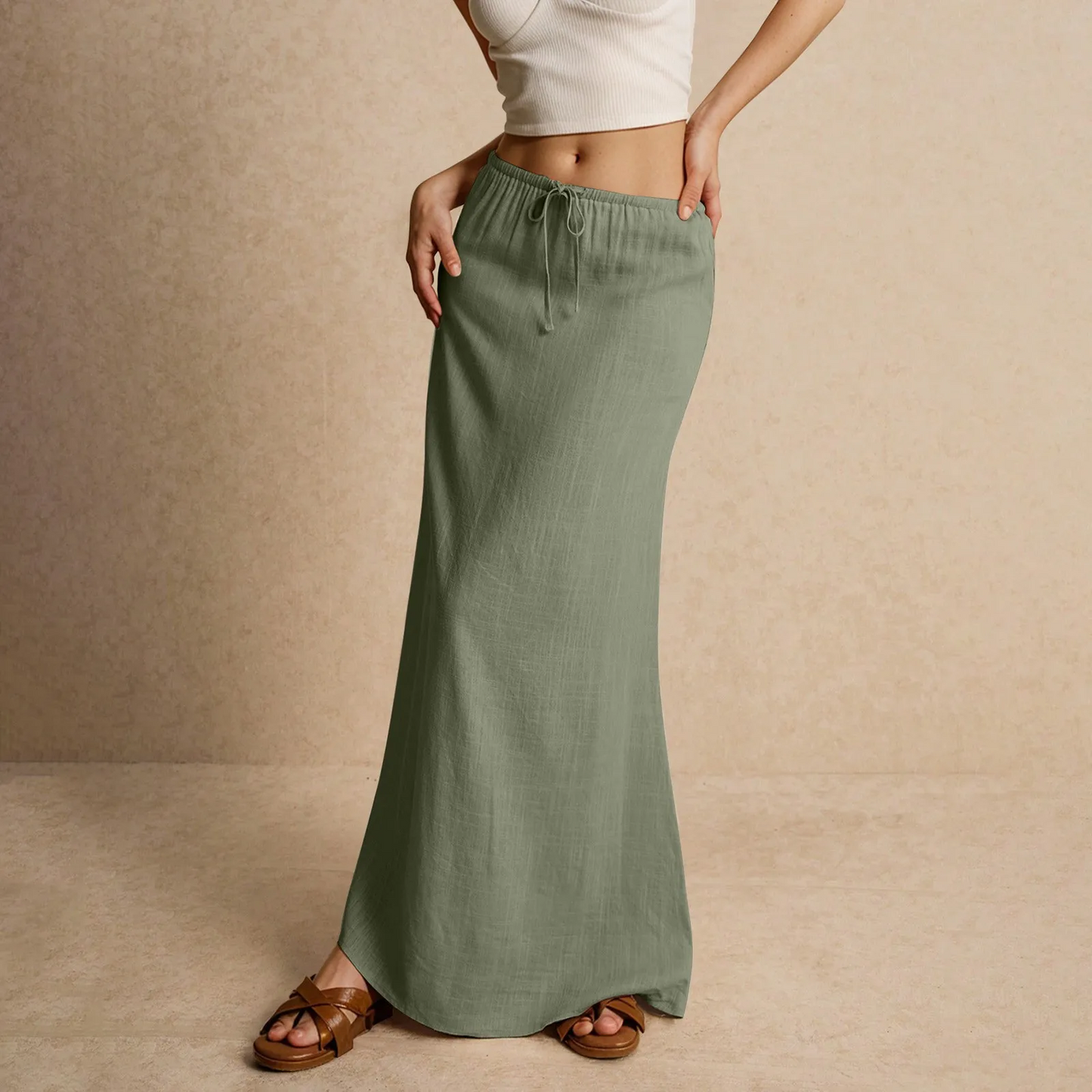 Luchtige maxi dames rok – Muse Drape