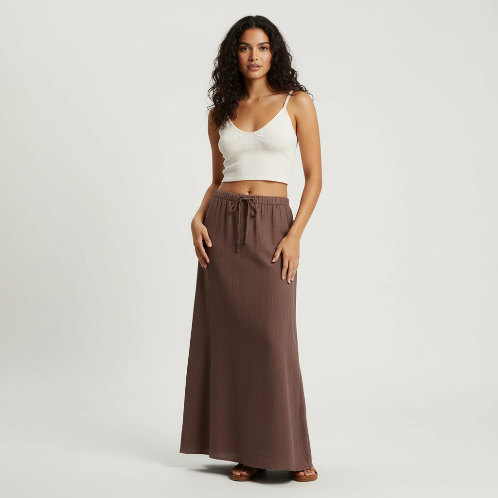 Luchtige maxi dames rok – Muse Drape