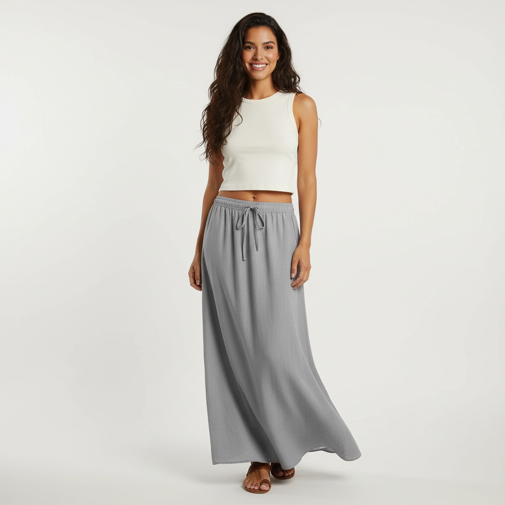Luchtige maxi dames rok – Muse Drape