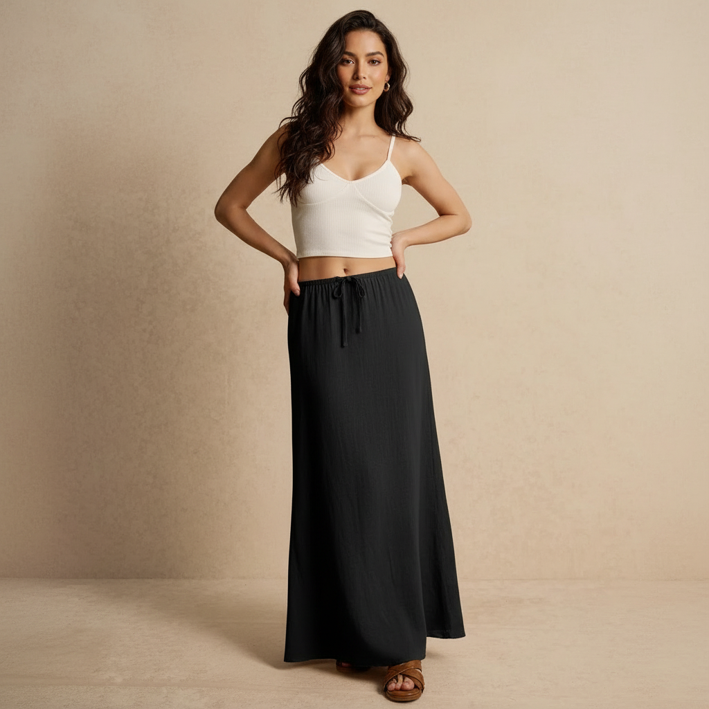Luchtige maxi dames rok – Muse Drape