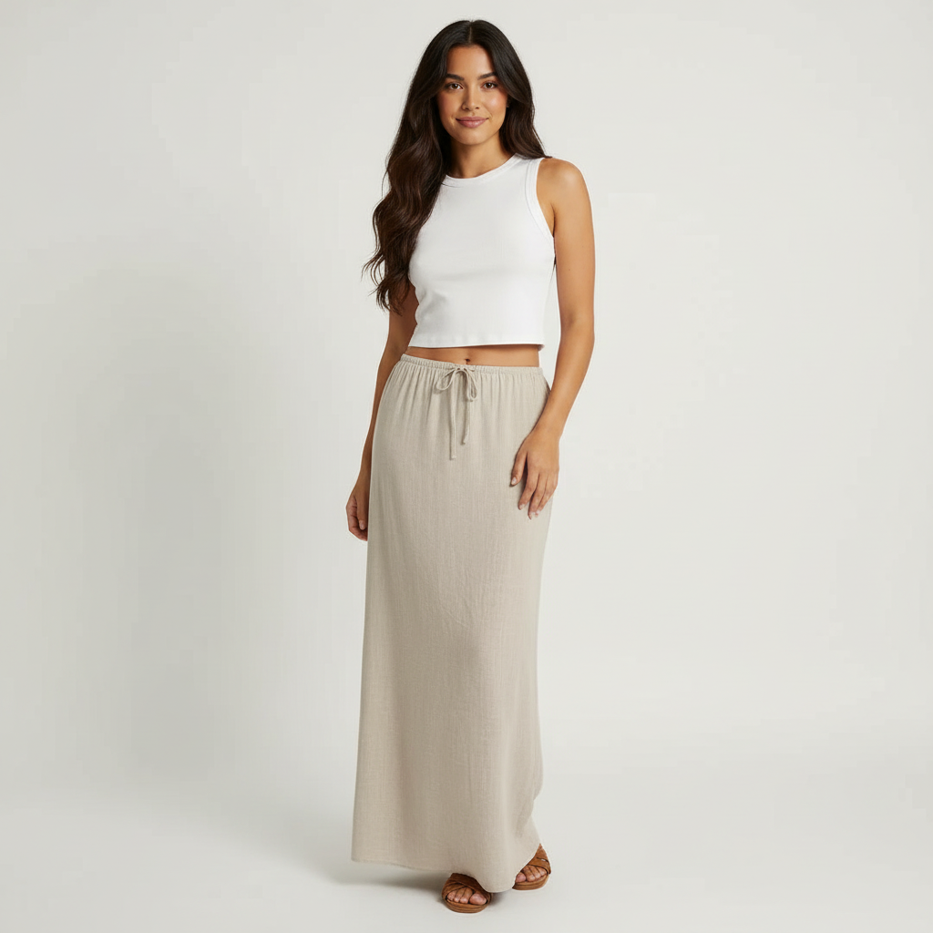 Luchtige maxi dames rok – Muse Drape