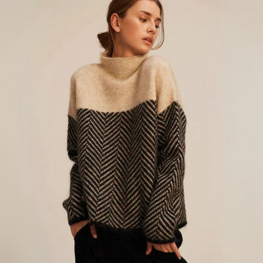 Luxe dames coltrui met zachte structuur – tijdloos en elegant