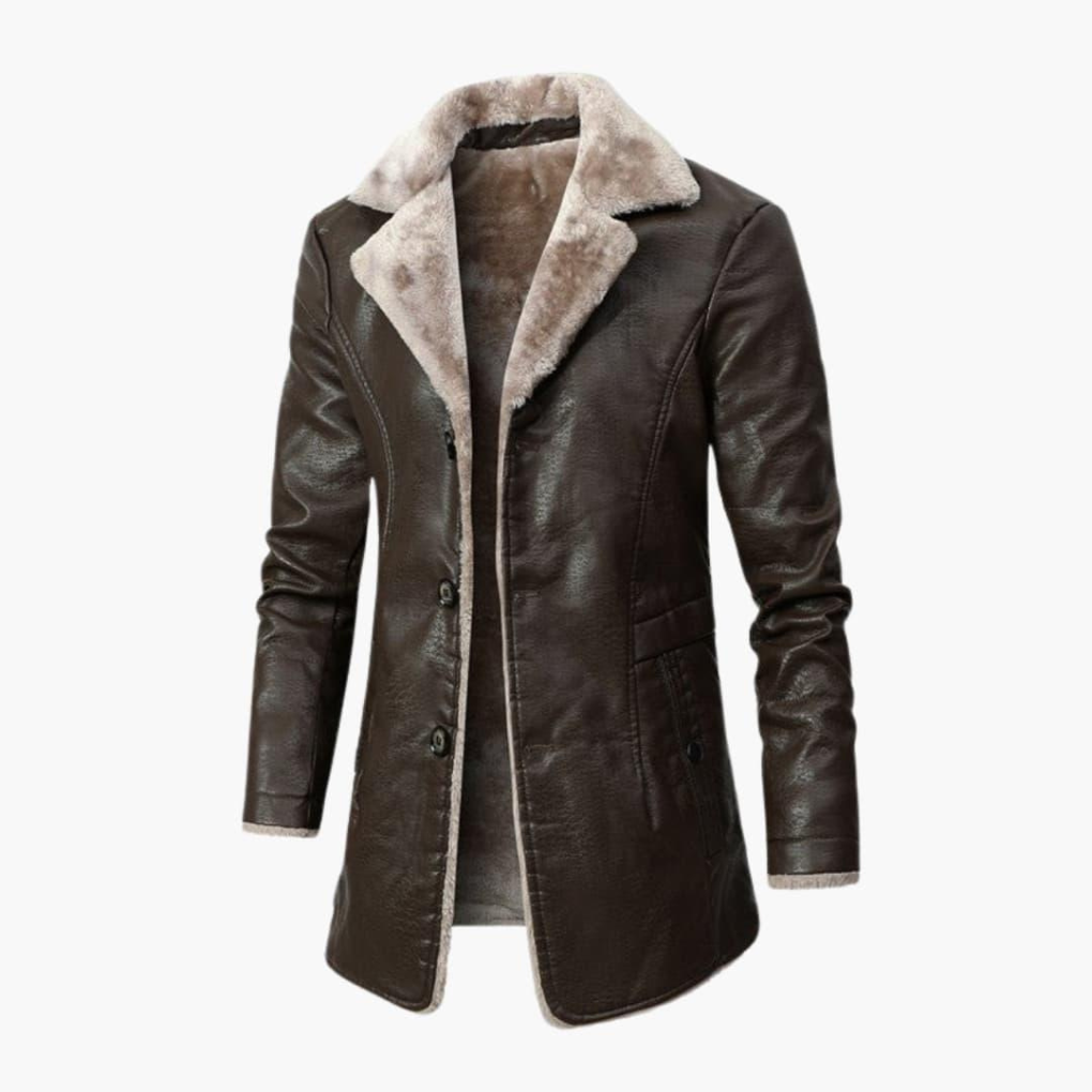 Luxe dames mantel met zachte teddyvoering en elegante uitstraling