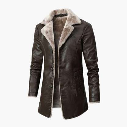 Luxe dames mantel met zachte teddyvoering en elegante uitstraling