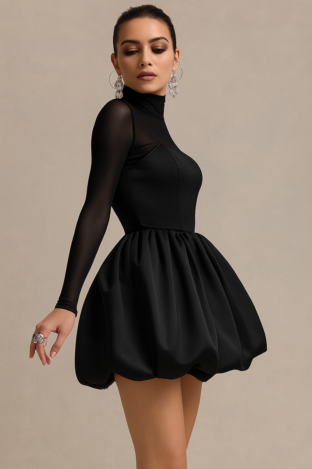 Luxe dames mini jurk – Bina