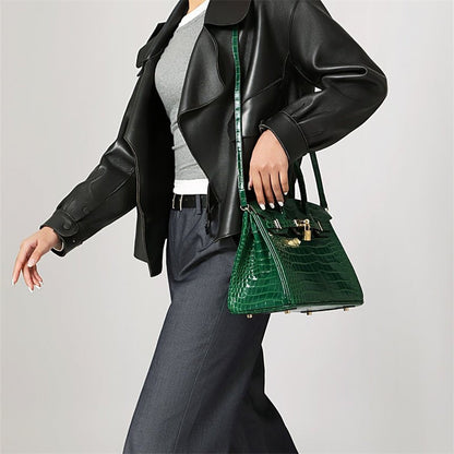 Luxe dameshandtas van leer met elegante sluiting
