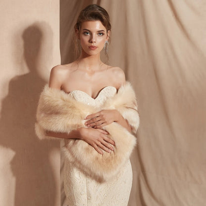 Luxe faux fur sjaal – Aurora