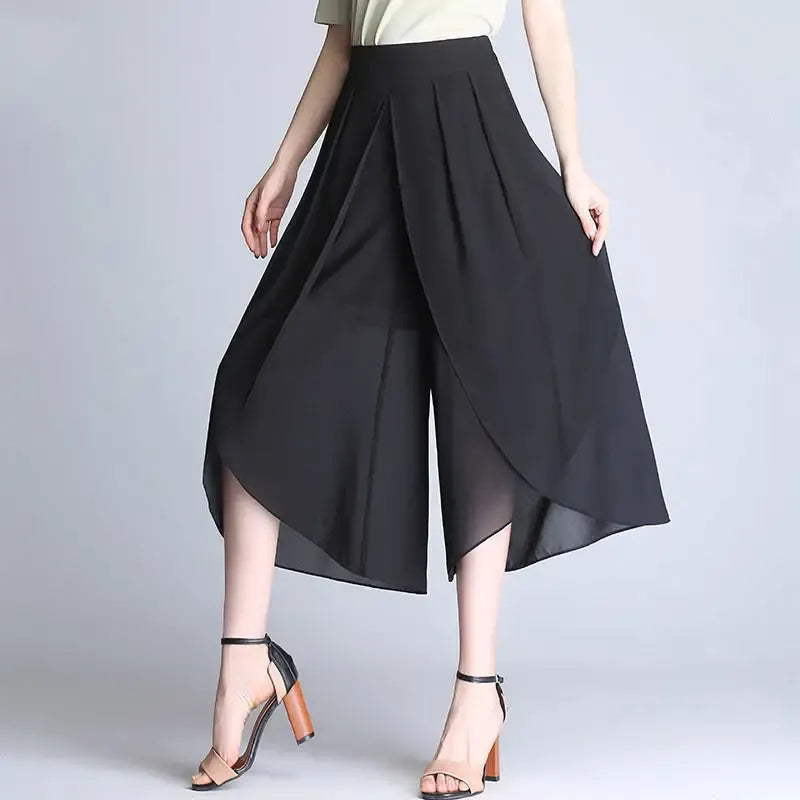 Luxe geplooide midi culotte – Élise