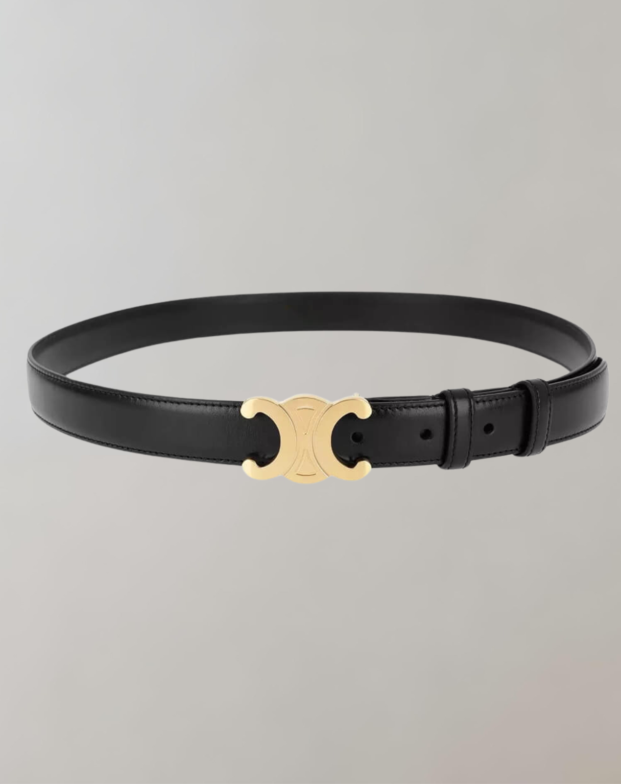 Luxe minimalistische damesriem met gouden gesp