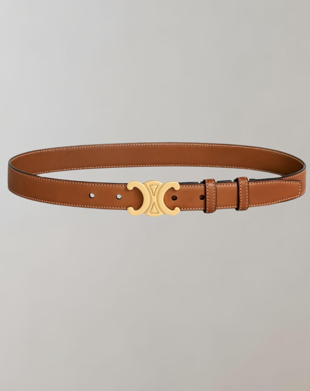 Luxe minimalistische damesriem met gouden gesp