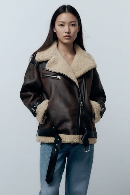 Luxe warme dames jas
