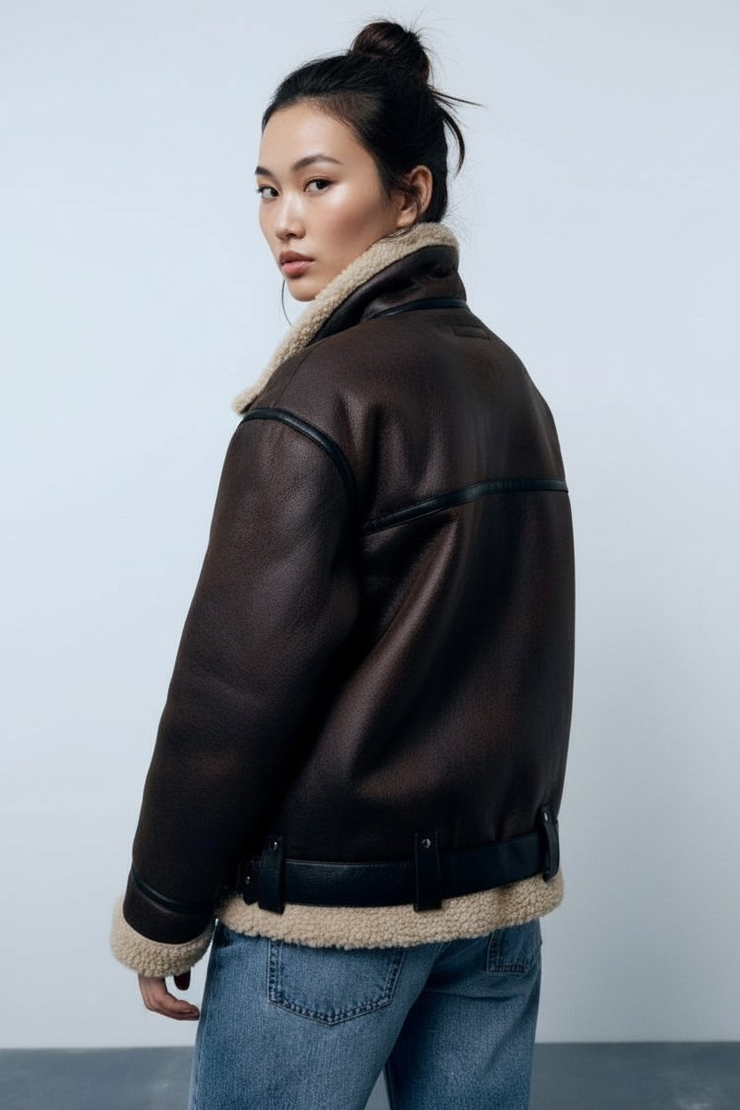 Luxe warme dames jas