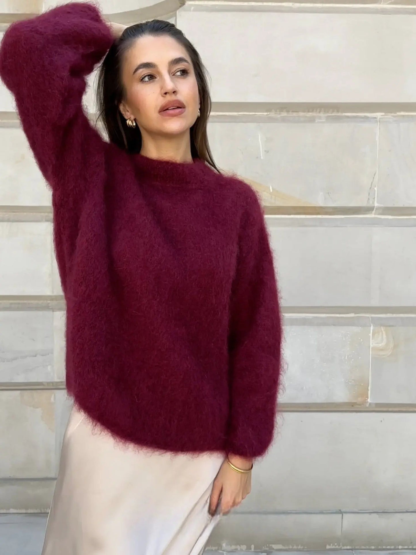 Luxueuze mohair trui met verfijnde uitstraling