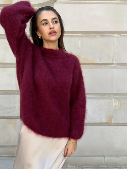 Luxueuze mohair trui met verfijnde uitstraling