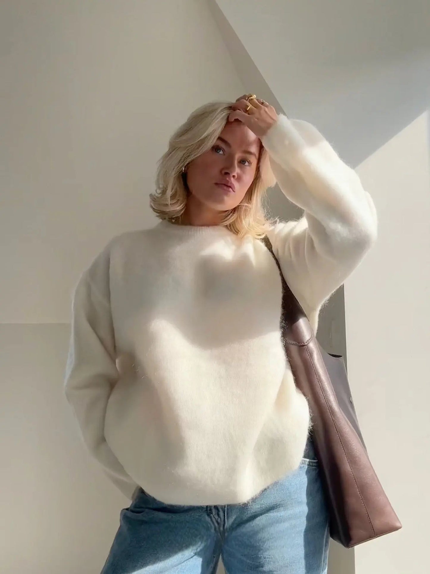 Luxueuze mohair trui met verfijnde uitstraling