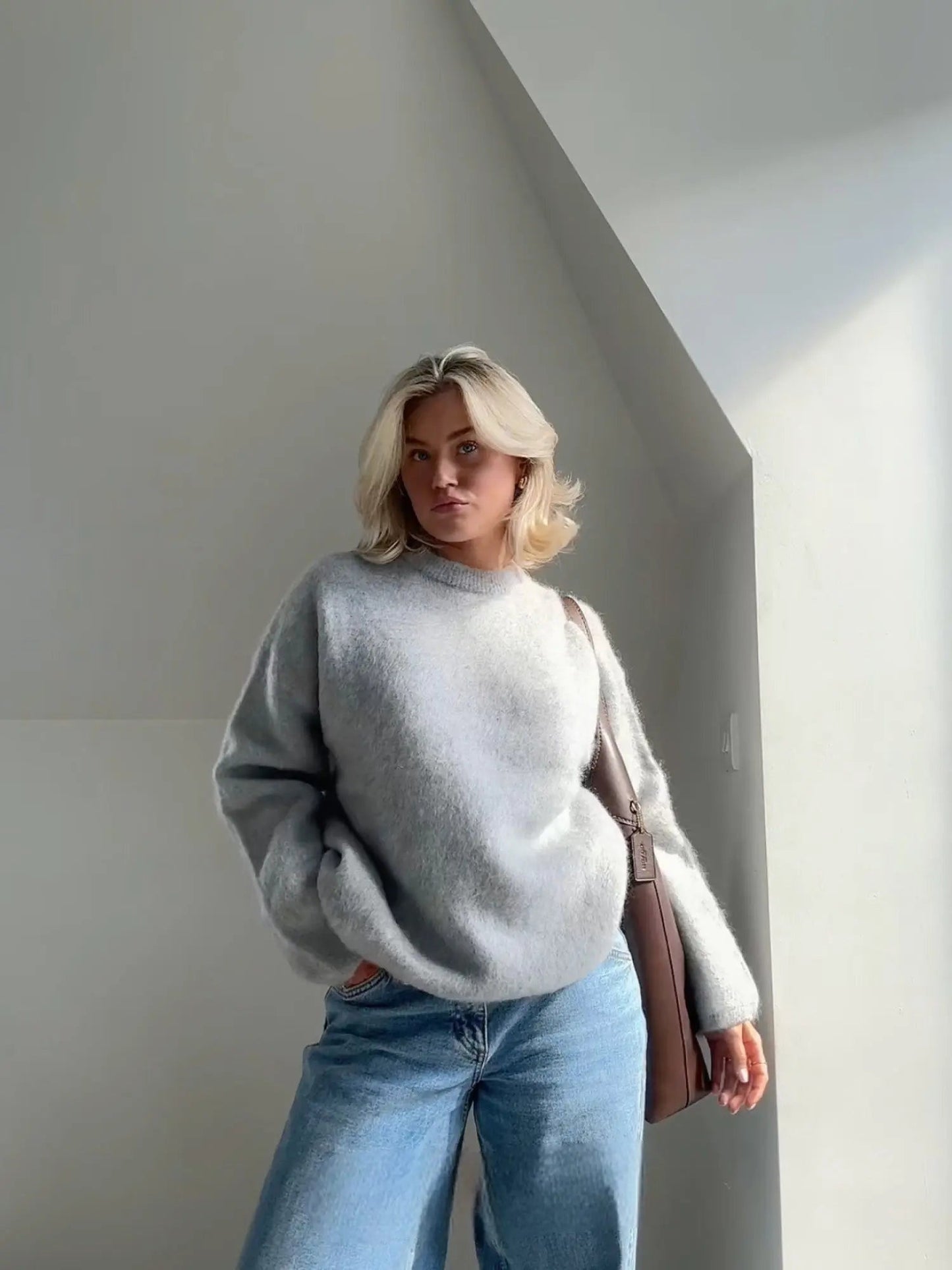 Luxueuze mohair trui met verfijnde uitstraling