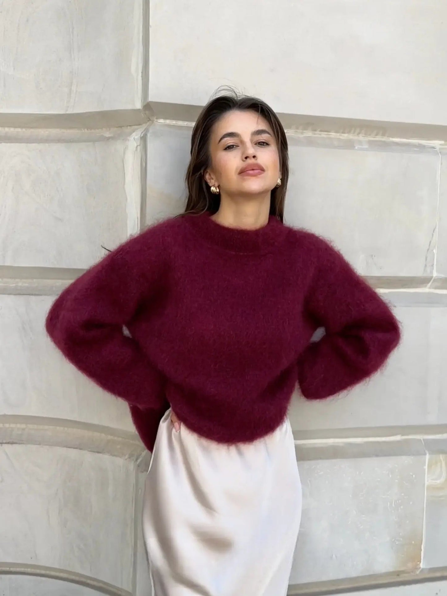 Luxueuze mohair trui met verfijnde uitstraling