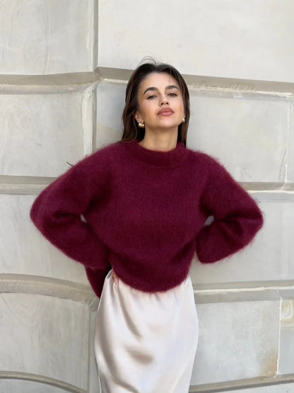 Luxueuze mohair trui met verfijnde uitstraling