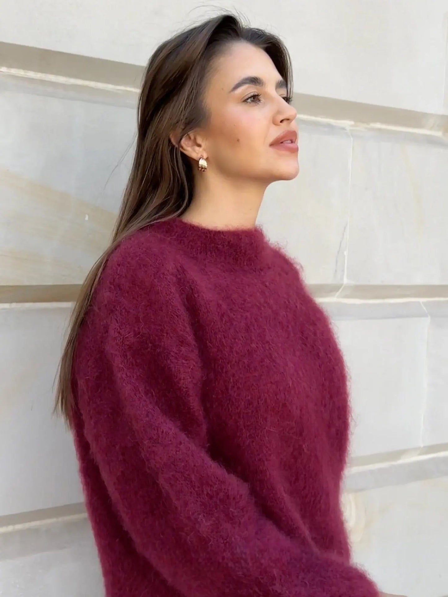 Luxueuze mohair trui met verfijnde uitstraling