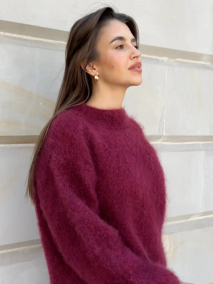 Luxueuze mohair trui met verfijnde uitstraling
