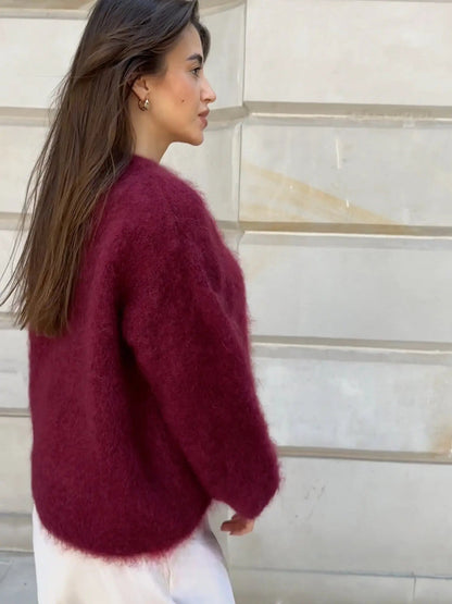 Luxueuze mohair trui met verfijnde uitstraling
