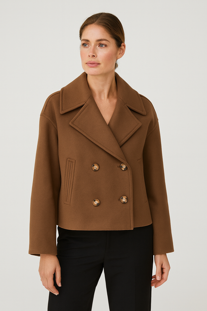 Maris Winterse Wolmix Cropped Coat