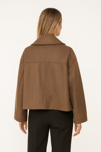 Maris Winterse Wolmix Cropped Coat
