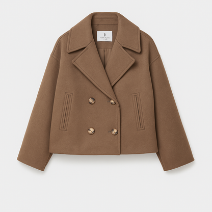 Maris Winterse Wolmix Cropped Coat