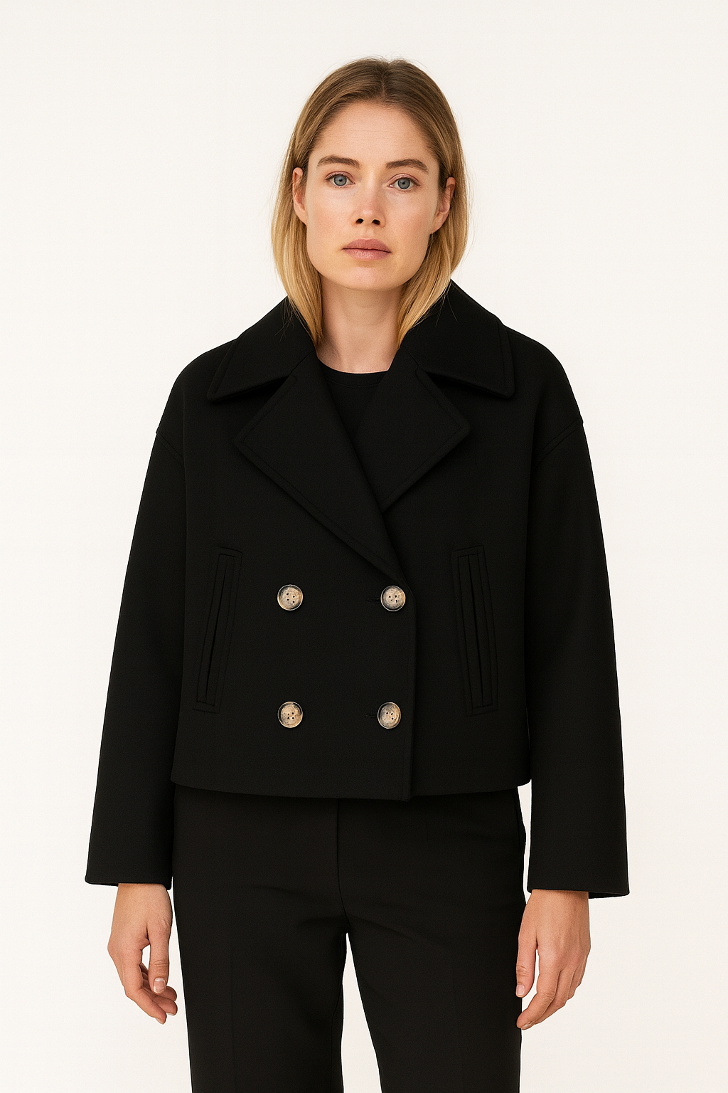 Maris Winterse Wolmix Cropped Coat