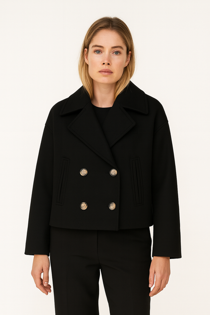 Maris Winterse Wolmix Cropped Coat