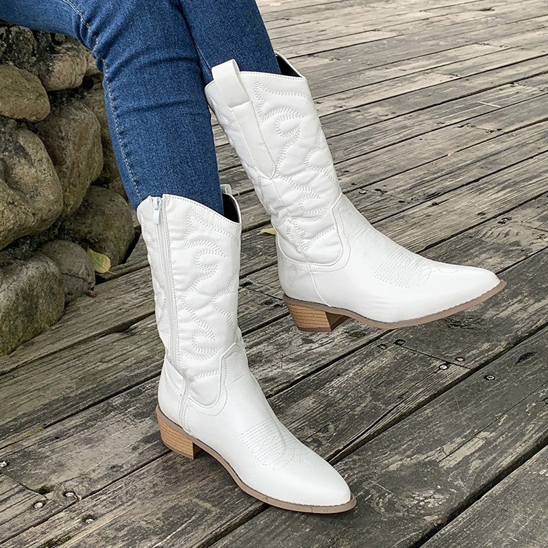 Metallic western dames laarzen – Valentina