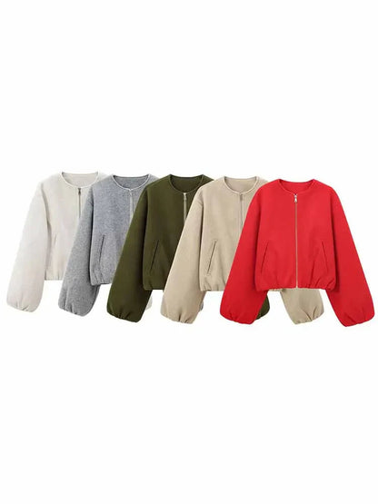 Mila Cropped Zip Jacket