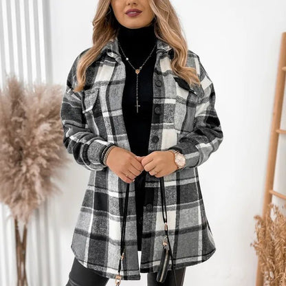 Minerva | Stijlvolle geruite Blazer Jas