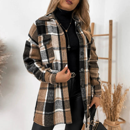 Minerva | Stijlvolle geruite Blazer Jas