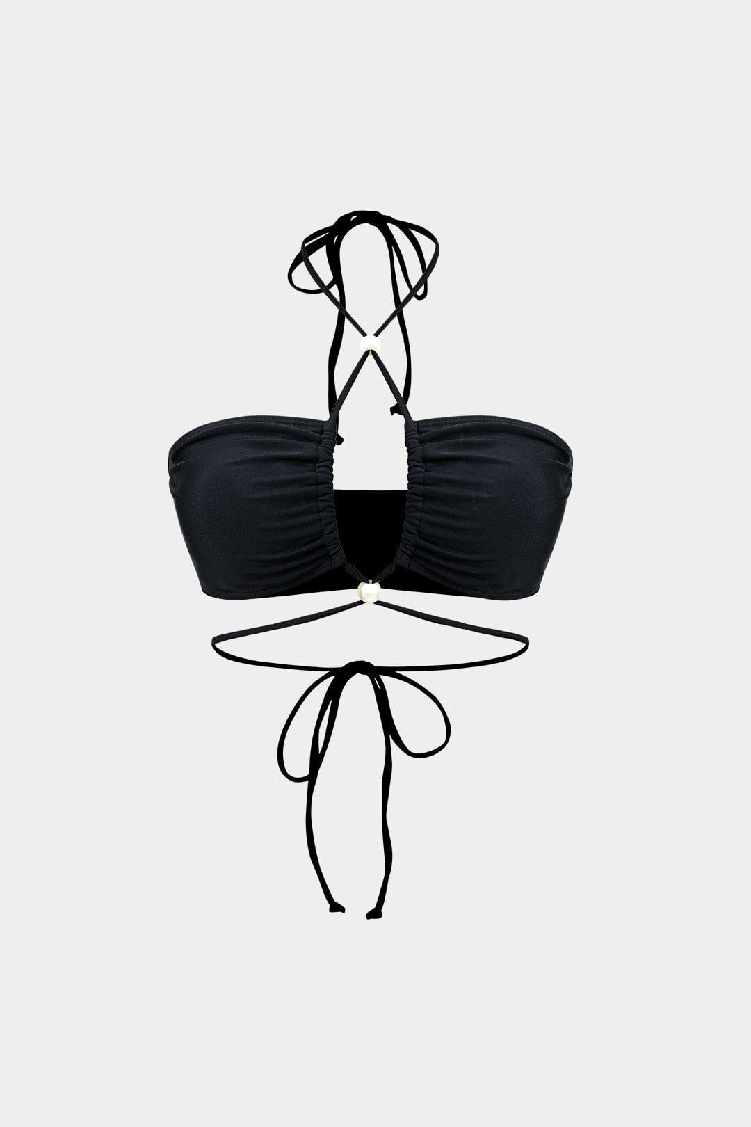 Mira Bikini Set | Drie-delig met Wikkelband en Pareldetails