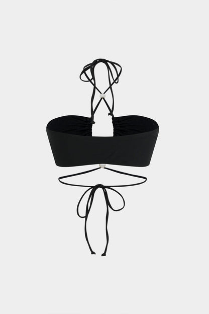 Mira Bikini Set | Drie-delig met Wikkelband en Pareldetails